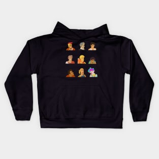 Long faced dudes Kids Hoodie